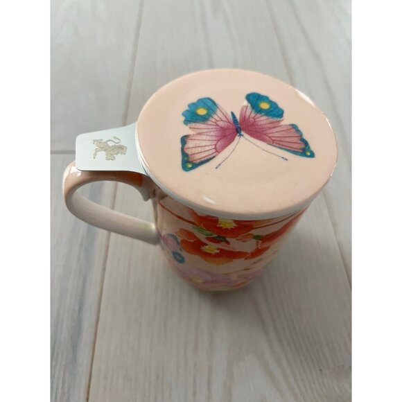 Maxwell Williams x Gabby Malpas Posey Mug With Infuser 340ML Japonica - Picture 4 of 5